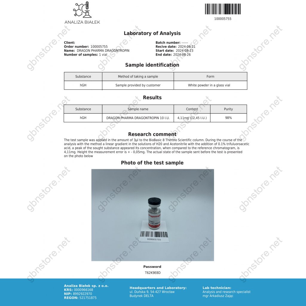 Dragontropin 100IU Dragon Pharma, Europe Dragontropin 100IU Dragon Pharma, Europe